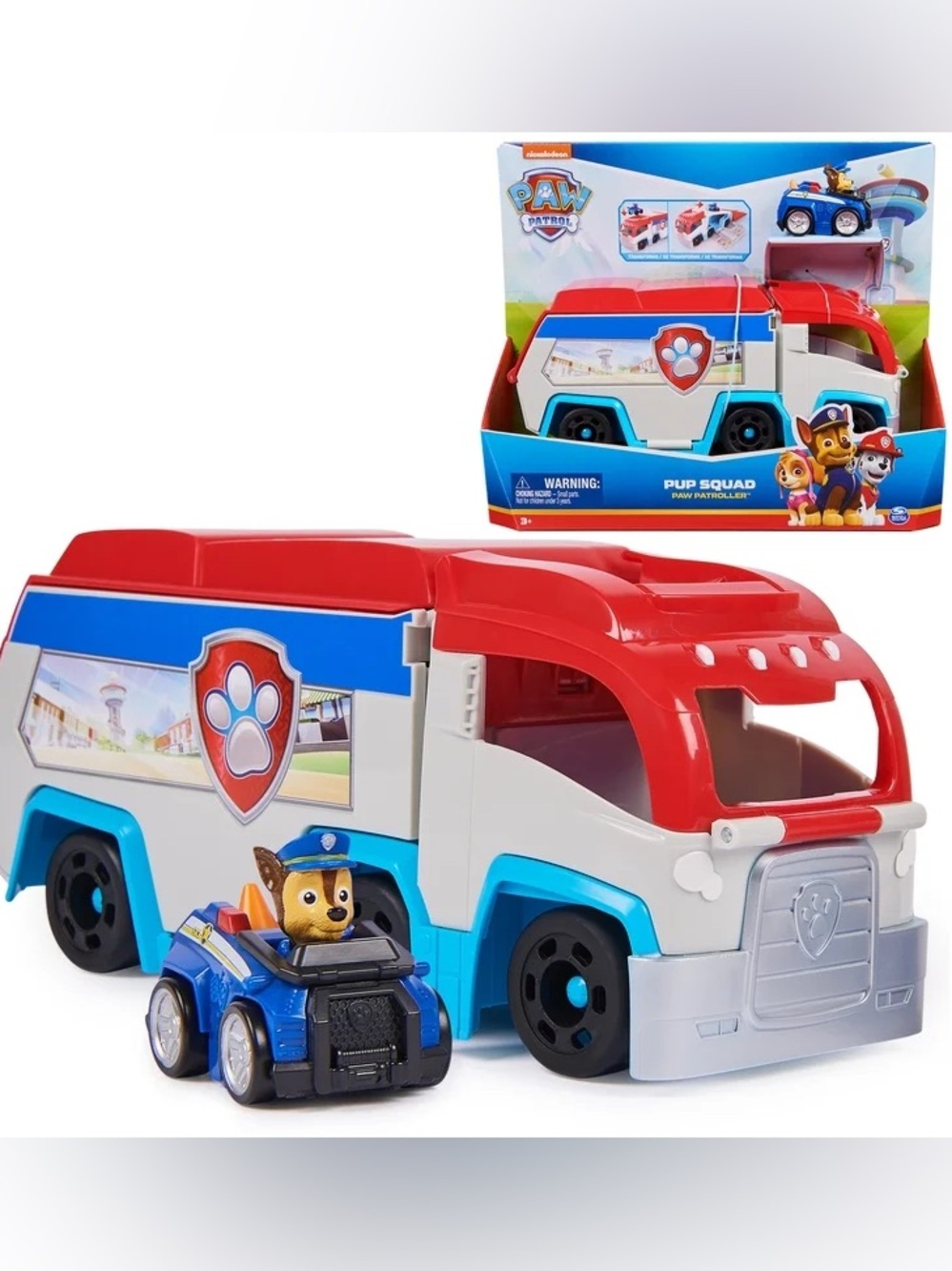 🆕 Nickelodeon PAW Patrol Pup Squad Patroller With Chase Vehicle